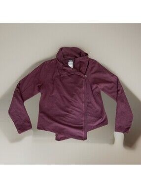 Patagonia At Sea Wrap Sweater Cardigan Maroon Sweater Open Front Button Womens M